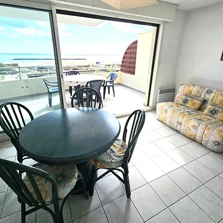 Apartment Superbe T2 Cabine, 1ere Ligne Mer, Cap D'agde, Terrasse Sud, Piscine, Acces Direct Plage - Fr-1-769-5