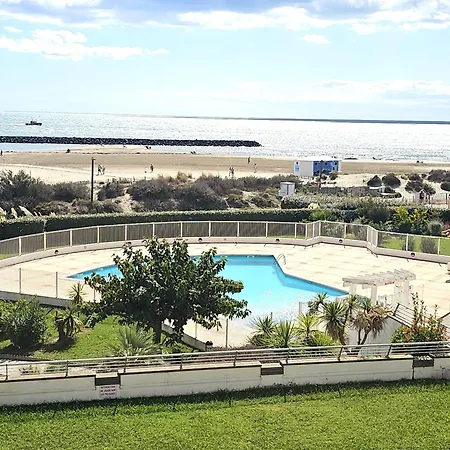 Superbe T2 Cabine, 1ere Ligne Mer, Cap D'agde, Terrasse Sud, Piscine, Acces Direct Plage - Fr-1-769-5 *